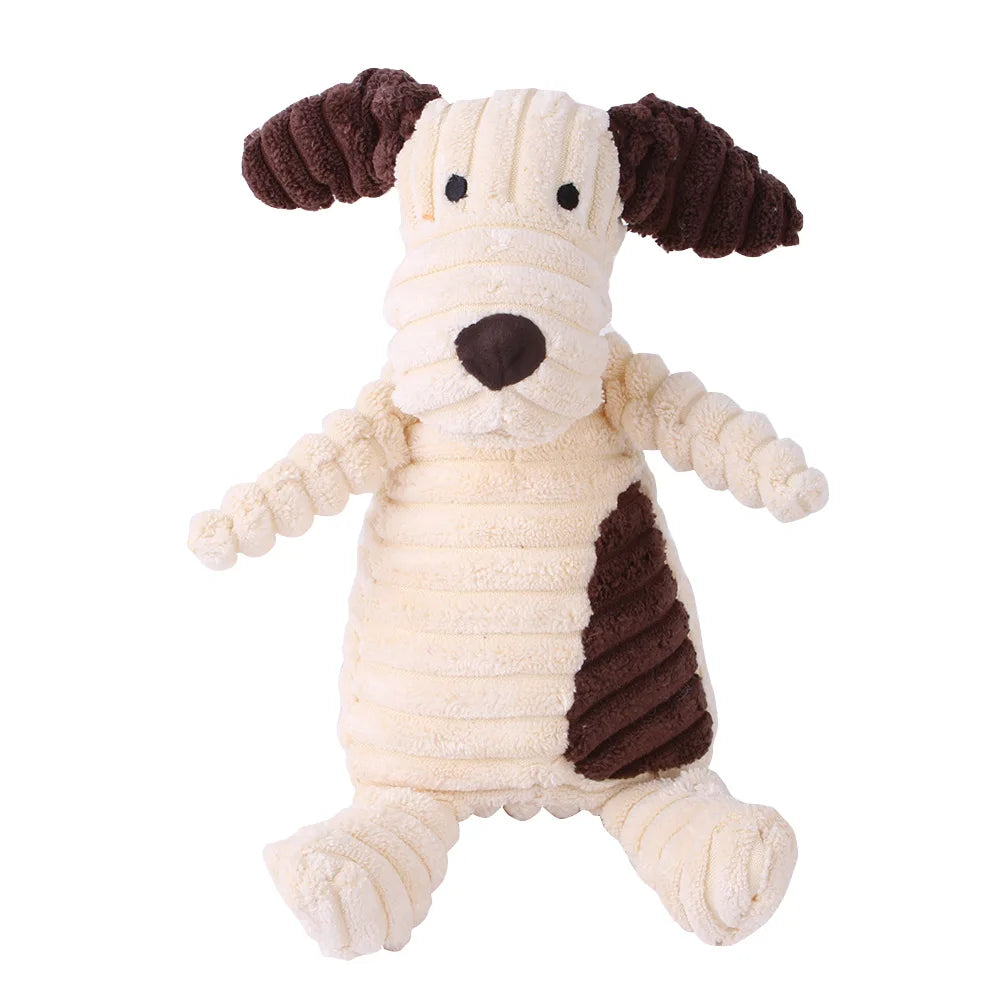 Bite Resistant Squeaky Corduroy Dog Toy