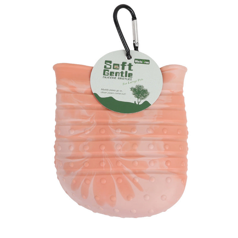 Pink 2 in 1 Dog Paw Cleaner