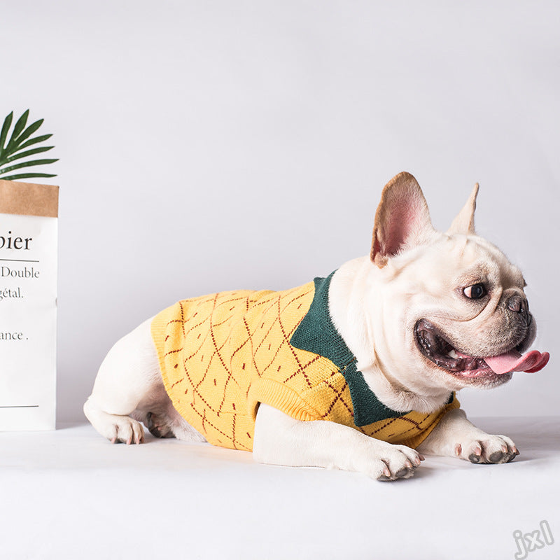 Cotton Pineapple Design Dog Jumper