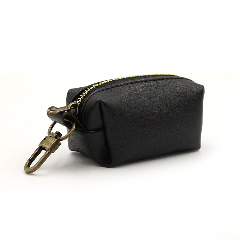 Leather Dog Poop Bag Dispenser - Black/Brown/Grey/Pink/SkyBlue