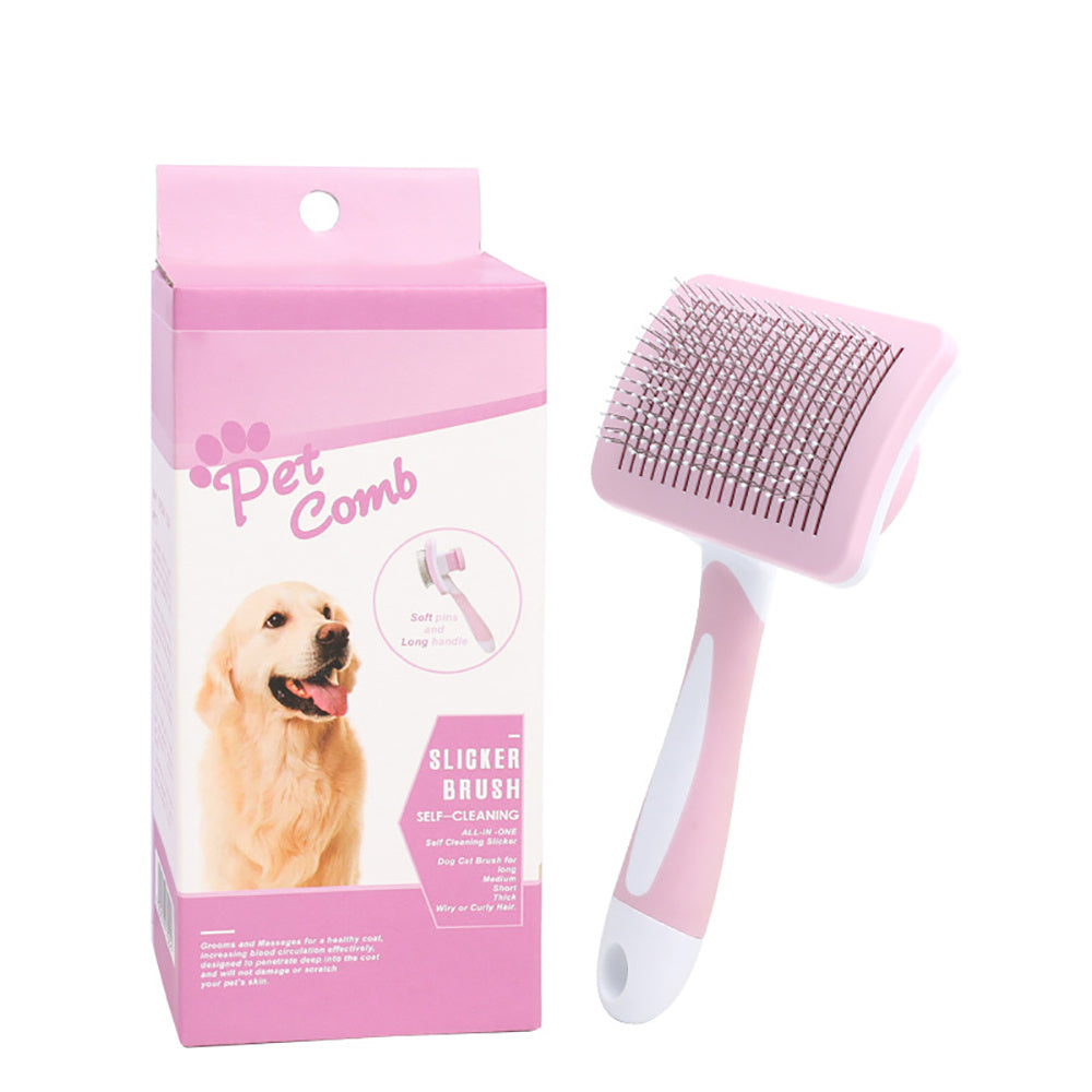 Self Cleaning Slicker Brush - Green/Orange/Pink