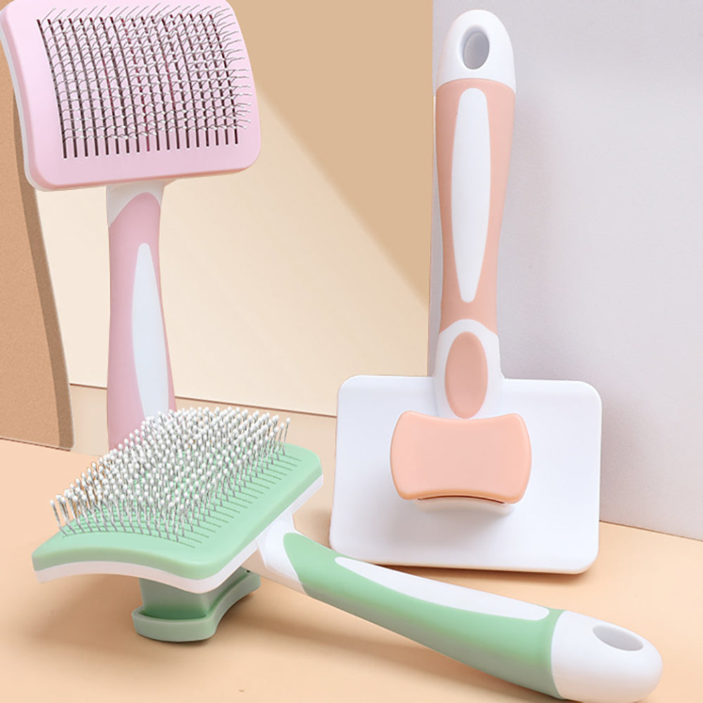 Self Cleaning Slicker Brush - Green/Orange/Pink