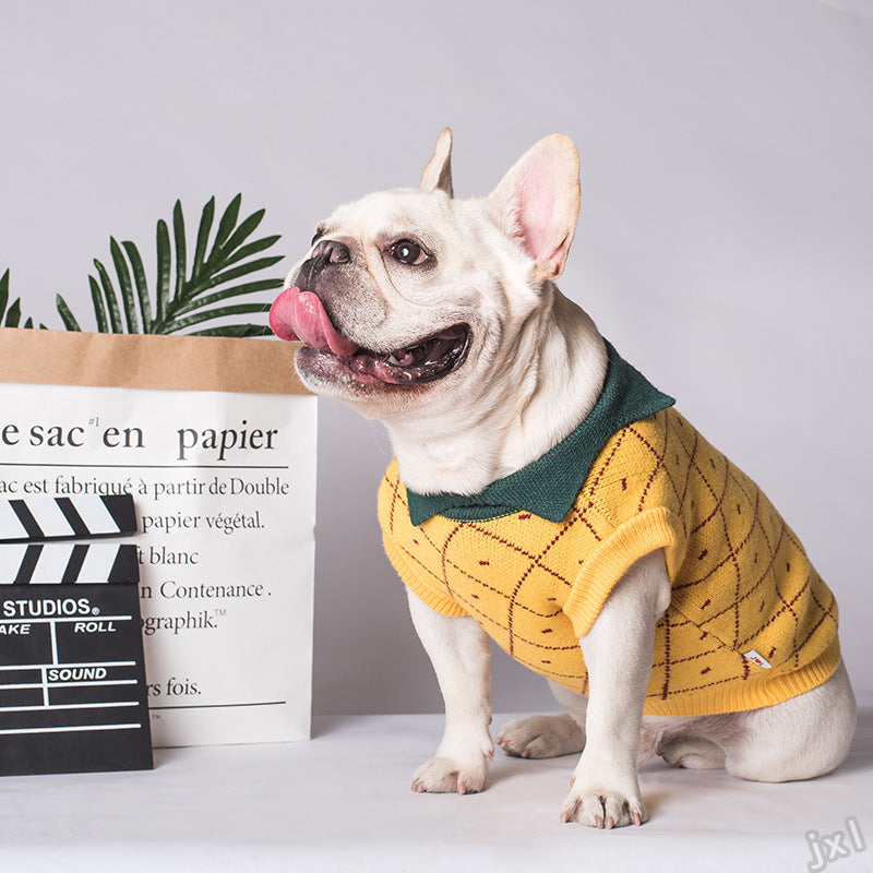 Cotton Pineapple Design Dog Jumper
