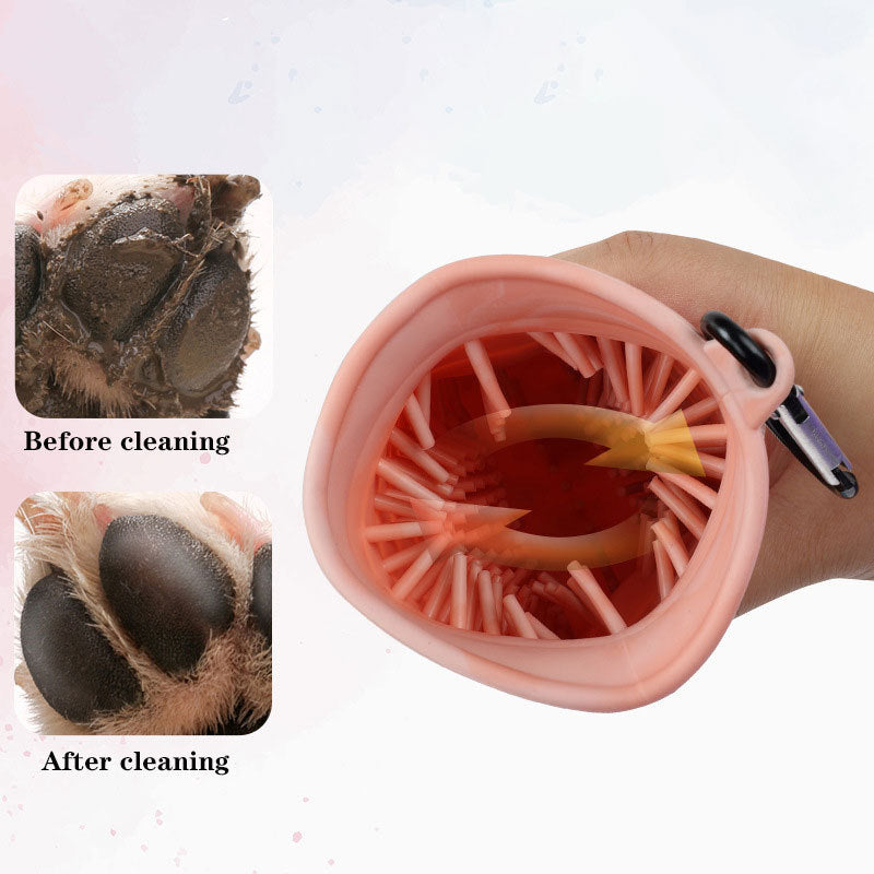 Blue 2 in 1 Dog Paw Cleaner