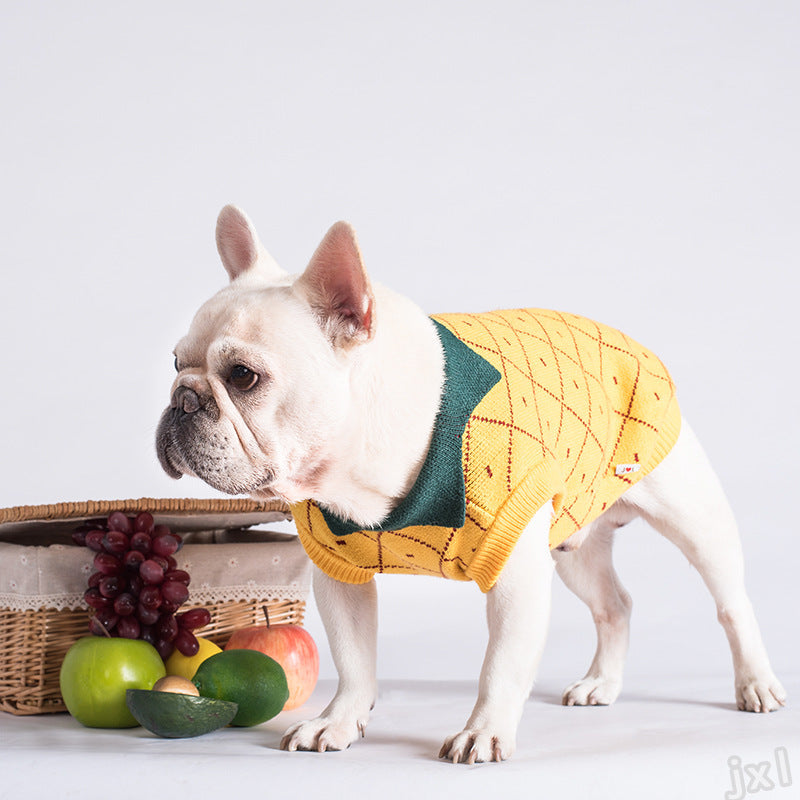 Cotton Pineapple Design Dog Jumper
